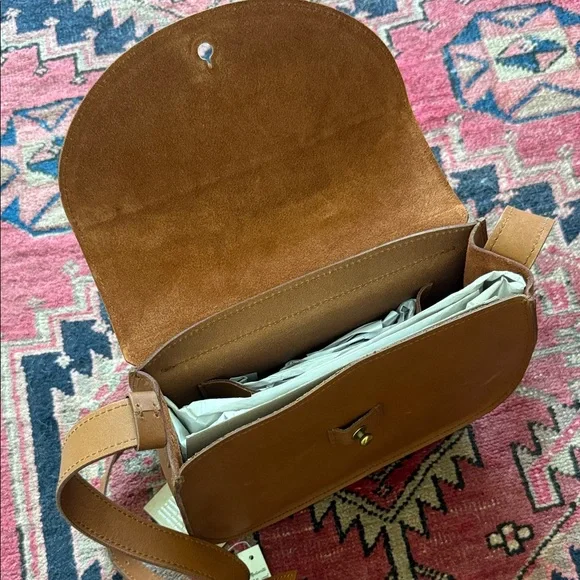 Madewell Leather Crossbody/Shoulder Bag English Saddle - Picture 5 of 6